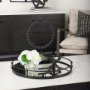 68683 - Tulane II (Large) 12L x 6W Black Beaded Broken Sphere Decorative Object