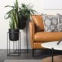 68828 - Bumble (Set of 2) 12L x 12W x 32H Black Plant Stands