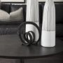 69169 - Stanislaw II Black Metal Infinite Ribbon Sculpture