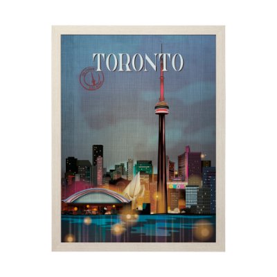 13789 - Toronto Go Canada (L) by Mercana Studio a Hand Embellished Decograph Framed Art Print