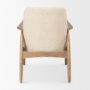 69814 - Westan Cream Boucle Fabric W/Light Brown Wood Accent Chair