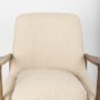 69814 - Westan Cream Boucle Fabric W/Light Brown Wood Accent Chair