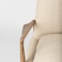 69814 - Westan Cream Boucle Fabric W/Light Brown Wood Accent Chair