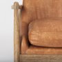 69815 - Westan Cognac Faux Leather W/Medium Brown Wood Accent Chair
