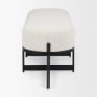 69836 - Amelia 55.0L x 18.0W x 18.0H Cream Boucle W/Black Metal Upholstered Bench