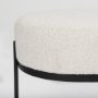 69836 - Amelia 55.0L x 18.0W x 18.0H Cream Boucle W/Black Metal Upholstered Bench
