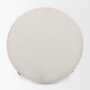 69837 - Amelia 35.8L x 35.8W x 17.5H Cream Boucle W/Black Metal Upholstered Ottoman