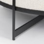 69837 - Amelia 35.8L x 35.8W x 17.5H Cream Boucle W/Black Metal Upholstered Ottoman