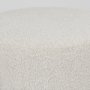 69838 - Amelia Cream Boucle W/Black Metal Upholstered Pouf