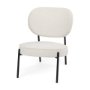 69839 - Amelia Cream Boucle W/Black Metal Upholstered Accent Chair 21.3L x 21.3W x 30.3H