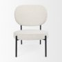 69839 - Amelia Cream Boucle W/Black Metal Upholstered Accent Chair 21.3L x 21.3W x 30.3H
