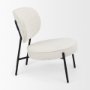 69839 - Amelia Cream Boucle W/Black Metal Upholstered Accent Chair 21.3L x 21.3W x 30.3H