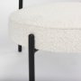 69839 - Amelia Cream Boucle W/Black Metal Upholstered Accent Chair 21.3L x 21.3W x 30.3H