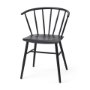 69840 - Colin 21.3L x 21.3W x 30.3H Black Metal Dining Chair