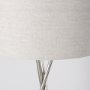 69844 - Ambrose 20.0L x 20.0W x 61.8H Silver Metal W/Beige Fabric Shade Floor Lamp
