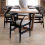 68865 - Trixie I  Black Wooden Base w/ Dark Taupe Fabric Seat Dining Chair