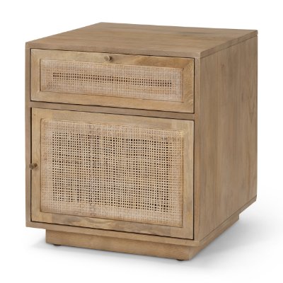 69935 - Grier Light Brown Wood w/ Cane End Table