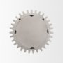 37247 - Sundance Cog 26" Round Grey Wood Frame Mirror