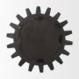 37248 - Sundance Cog 17" Round Black Wood Frame Mirror 