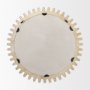 37140 - Cog Mirror 35" Round Natural Wood Frame Mirror