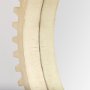37140 - Cog Mirror 35" Round Natural Wood Frame Mirror