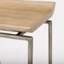 69554 - Givens 25.8"H Seat Height Brown Wood W/Silver Metal Frame Counterstool