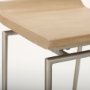 69555 - Givens 31.8"H Seat Height Brown Wood W/Silver Metal Frame Barstool