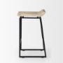 69556 - Givens 25.8"H Seat Height Natural Wood W/Black Metal Counter Stool