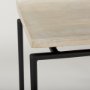 69557 - Givens 31.8"H Seat Height Natural Wood W/Black Metal Frame Bar Stool