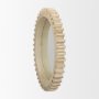 37140 - Cog Mirror 35" Round Natural Wood Frame Mirror