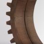 37141 - Cog Mirror 26" Round Brown Wood Frame Mirror