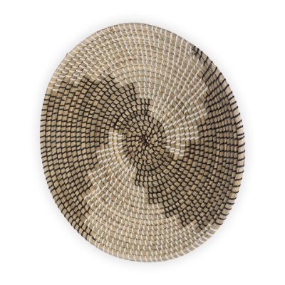 69601 - Luna 18.0L x 18.0W x 3.0H Large Light Brown Seagrass Round Wall Hanging Plate 