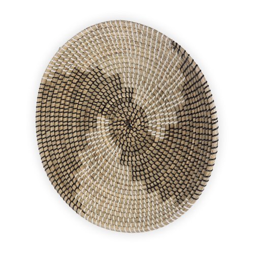 69601 - Luna 18.0L x 18.0W x 3.0H Large Light Brown Seagrass Round Wall Hanging Plate 