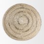 69602 - Avel  18.0L x 18.0W x 3.0H  Light Brown Seagrass W/Dark Brown String Round Wall Hanging Plate