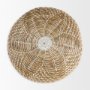 69603 - Mekhi 24.0L x 24.0W x 3.5 Light Brown Seagrass W/White String Round Wall Hanging Plate