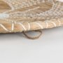 69603 - Mekhi 24.0L x 24.0W x 3.5 Light Brown Seagrass W/White String Round Wall Hanging Plate