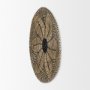 69604 - Mekhi 24.0L x 24.0W x 3.5 Light Brown Seagrass W/Black String Round Wall Hanging Plate 