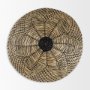 69604 - Mekhi 24.0L x 24.0W x 3.5 Light Brown Seagrass W/Black String Round Wall Hanging Plate 