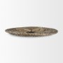 69604 - Mekhi 24.0L x 24.0W x 3.5 Light Brown Seagrass W/Black String Round Wall Hanging Plate 