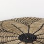69604 - Mekhi 24.0L x 24.0W x 3.5 Light Brown Seagrass W/Black String Round Wall Hanging Plate 