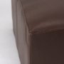 70051 - Minara 36L x 36W x 16H Square Dark Brown Leather Wrapped Ottoman
