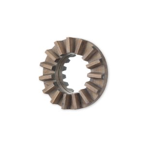 Sprocket 17" Round Brown Wood Frame Mirror