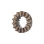 67046 - Sprocket 17" Round Brown Wood Frame Mirror