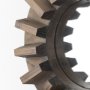 67046 - Sprocket 17" Round Brown Wood Frame Mirror