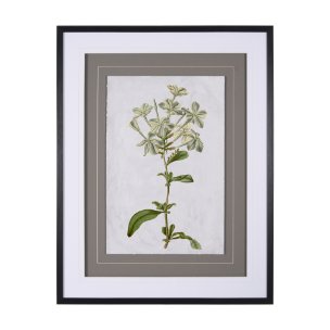 Soft Blue Botanoicals VII by Mercana Studio Hand Embellished Framed Art Print Matted under Glass