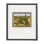 13984 - Rustic Tractors I by Mercana Studio a Hand Embellished Textured Framed Art Print Matted under Glass