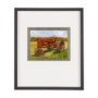 13985 - Rustic Tractors II by Mercana Studio a Hand Embellished Textured Framed Art Print Matted under Glass