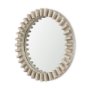 67048 - Sprocket Mirror 35" Round Natural Brown Wood Frame Mirror