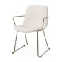 69846 - Sawyer Cream Fabric Wrap Gold Metal Frame Dining Chair