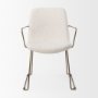 69846 - Sawyer Cream Fabric Wrap Gold Metal Frame Dining Chair
